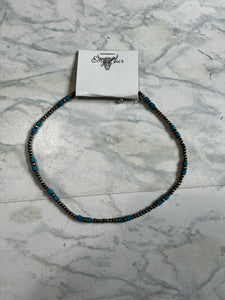 Turquoise Danica Silver Pearl Necklace