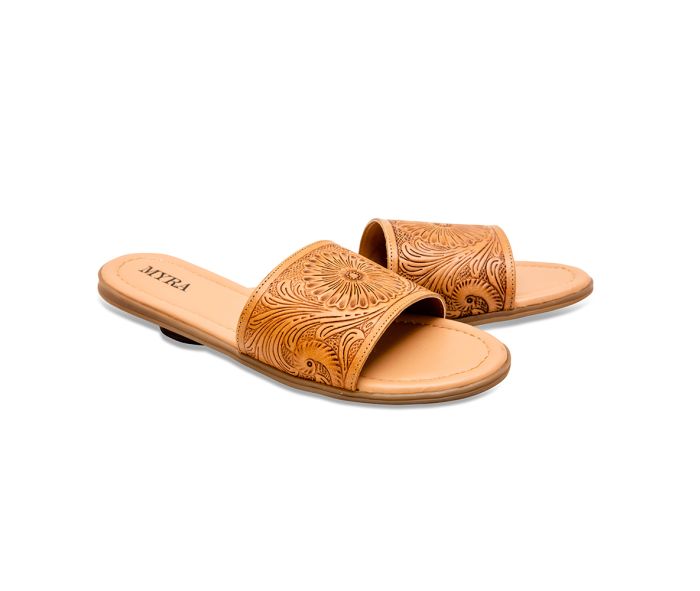 Wappal Western Hand-Tooled Sandals