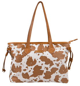 Simply Southern Leather Tote Cow