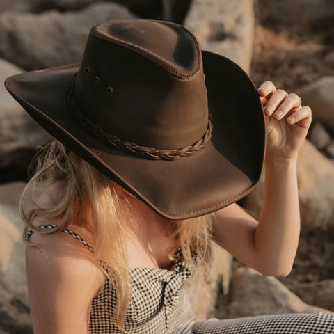 Women's Hollywood Cowboy Hat - Brown