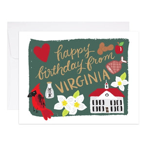 Birthday From Virginia Card
