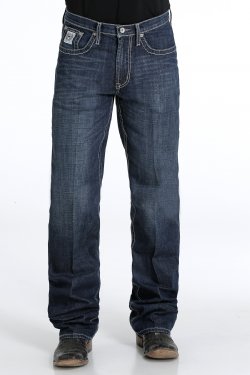 Men's Cinch Relaxed Fit White Label Performance Jeans- Dark Stonewash