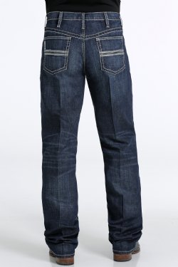 Men's Cinch Relaxed Fit White Label Performance Jeans- Dark Stonewash