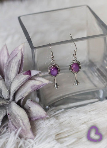 The Callahan Squash Blossom Earrings in Eggplant