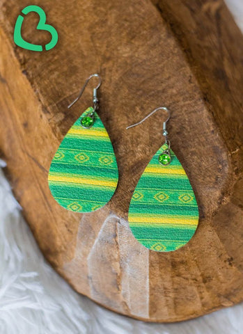 Charlene Serape Leather Drop Earrings