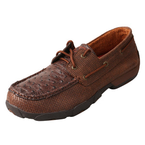 Twisted X Men's Boat Shoe - Oiled Ostritch