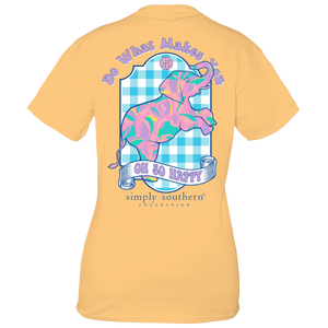 Simply Southern- Elephant- Apricot Tee