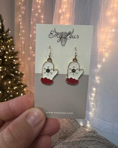 White Mitten Dangles