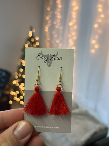 Red Tassel Dangles