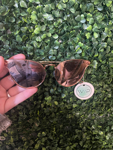 Rose Gold Triangle Sunglasses