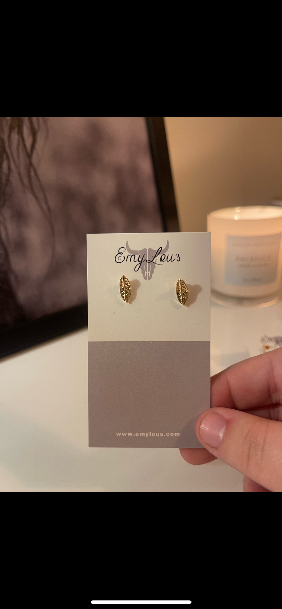 Simply Southern Textured Leaf Gold Studs