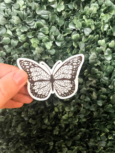 Polka Dot Butterfly Sticker