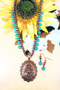 Eagle Lake Concho Navajo Pearl Necklace Set