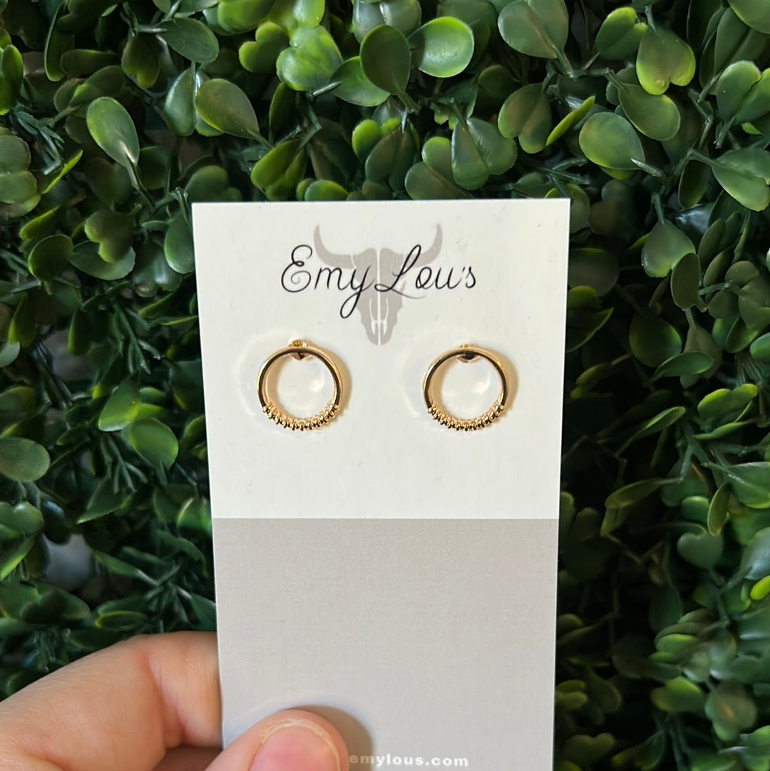 Simply Southern Gold Circle Textured Dangles