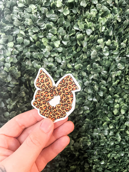 Cheetah Scrunchie Sticker
