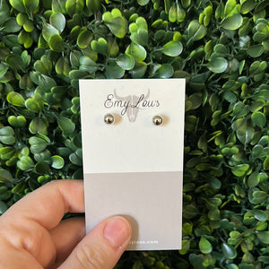 Simply Southern Silver Round Stud