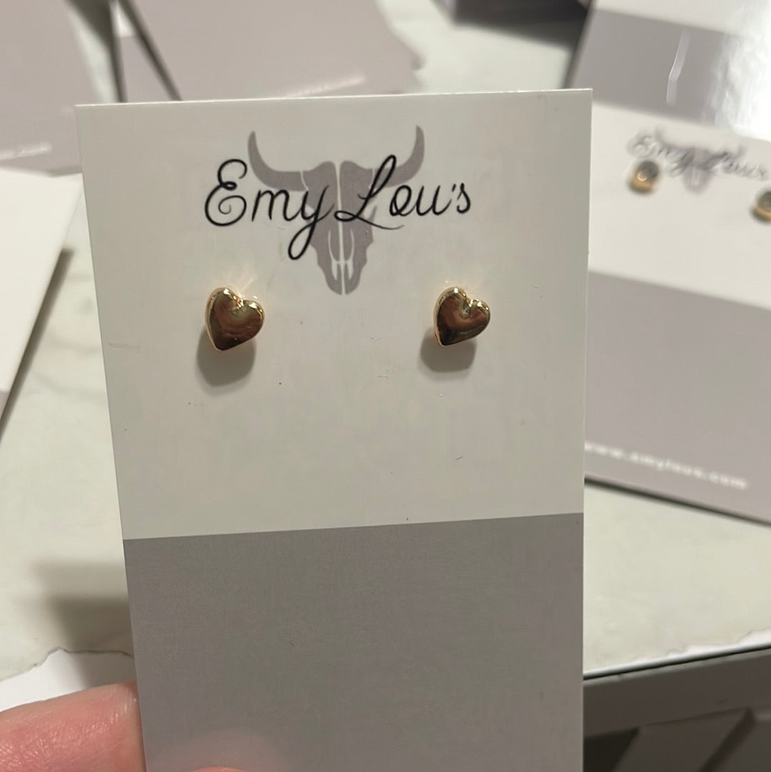 Simply Southern Gold Heart Studs