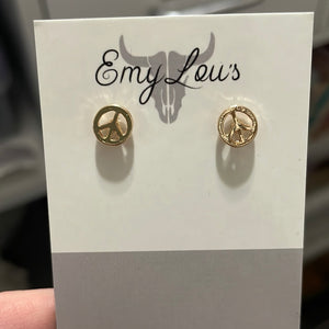 Simply Southern Gold Peace Studs