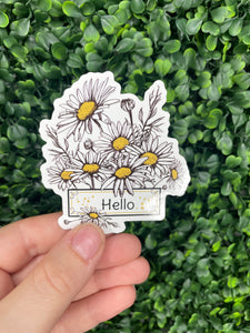 Daisy Hello Sticker