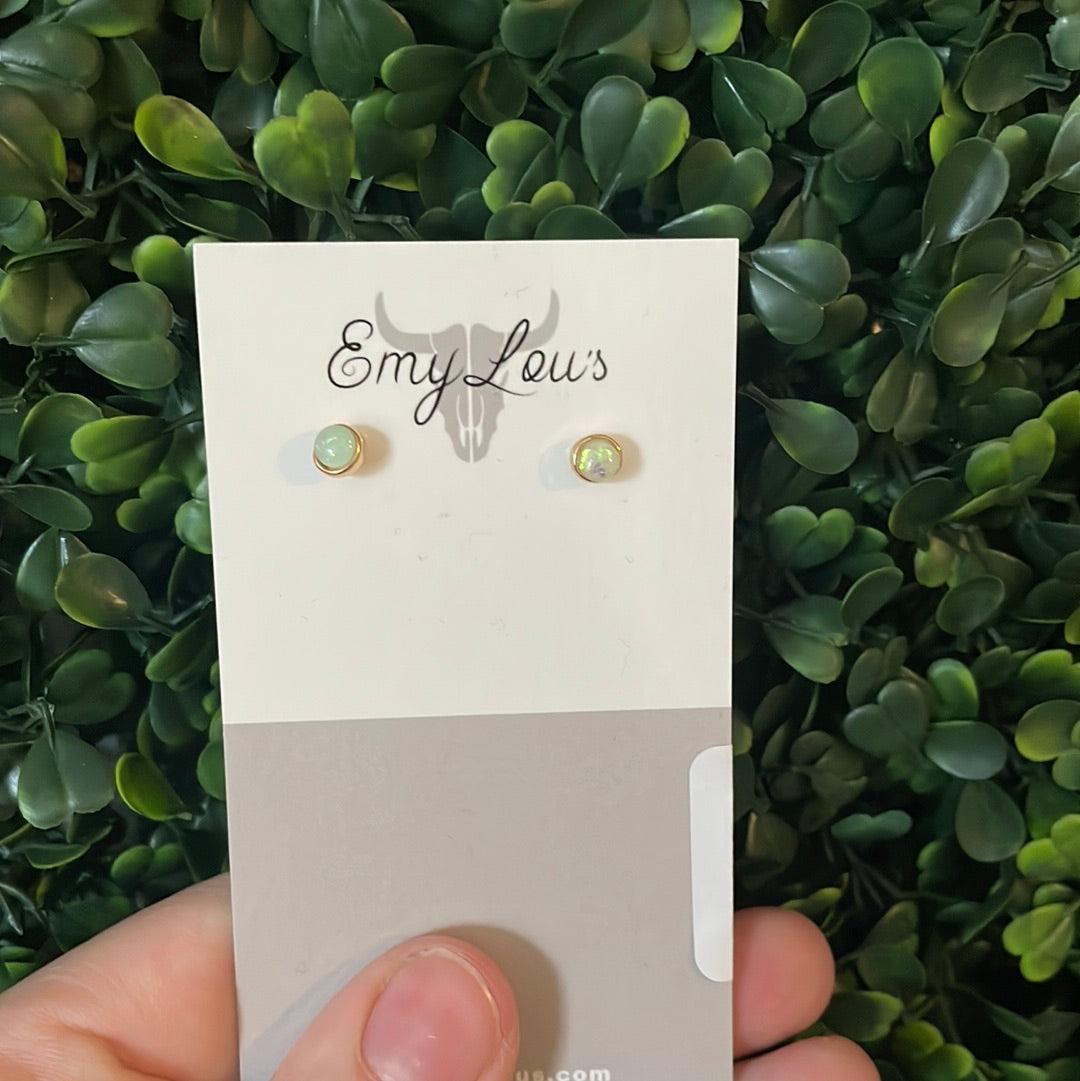 Simply Southern Opal Flake Gold Studs