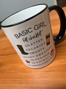 Basic Girl Fall Checklist Coffee Mug