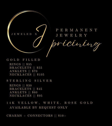 Permanent Jewelry Bar Monday, May 1st