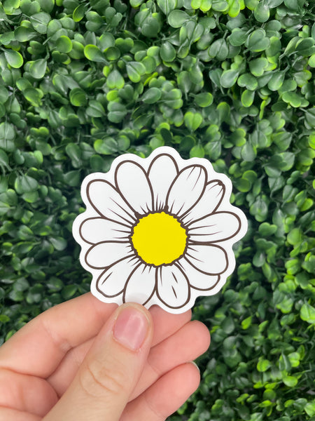 Daisy White Sticker