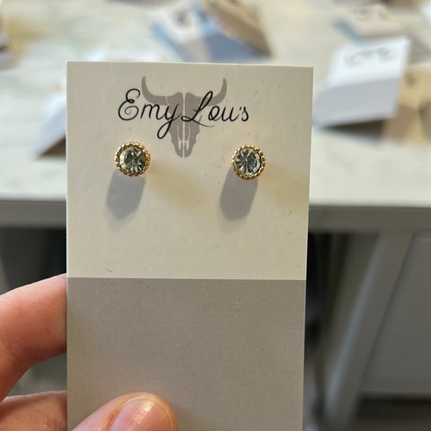 Simply Southern Gold Diamond Textured Studs