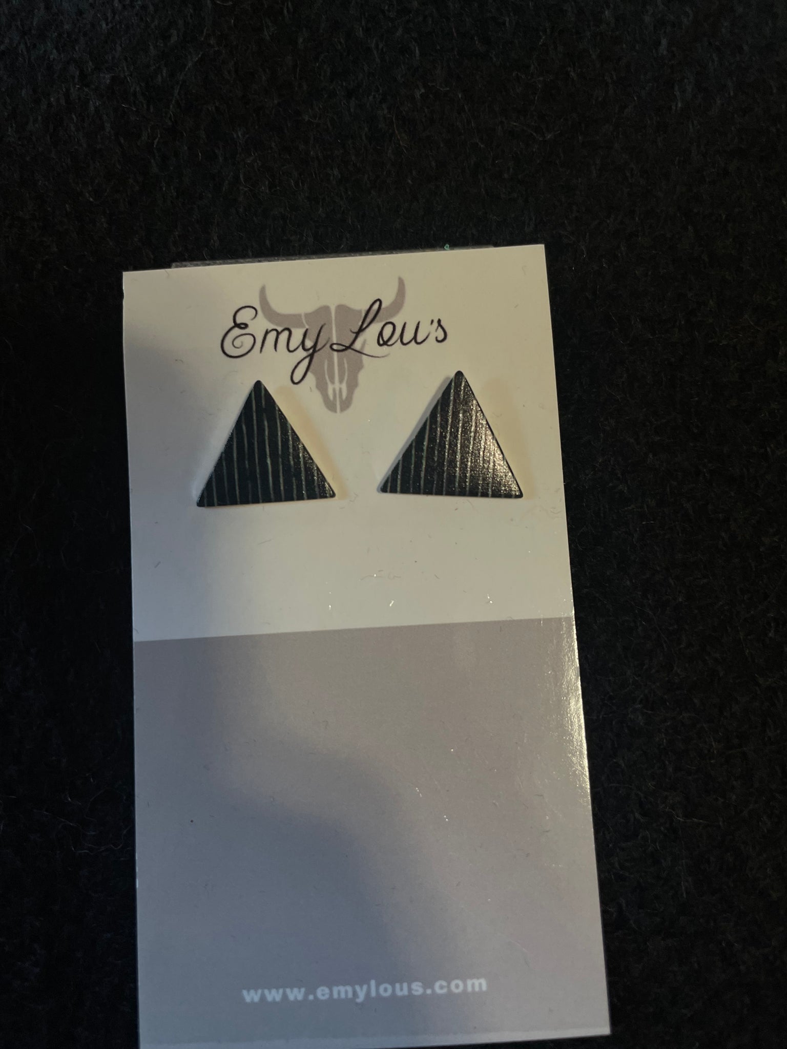 Black and White Triangle Studs