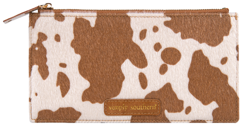Simply Southern Zip Clutch - Cow