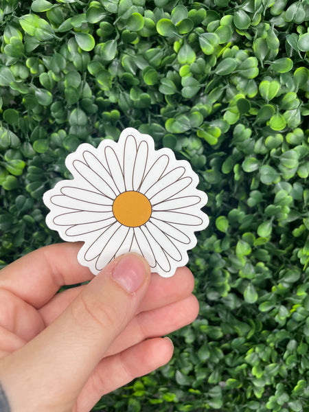 Daisy White Sticker