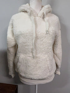 Maury Pullover Hooded Sherpa - White