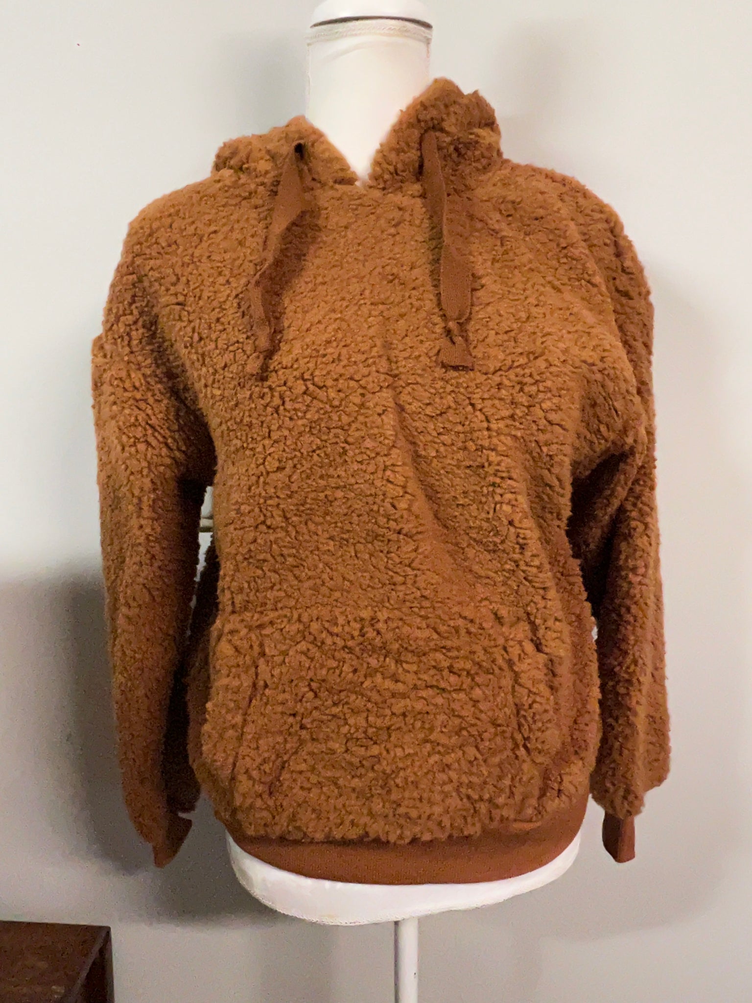 Maury Pullover Hooded Sherpa - Chestnut