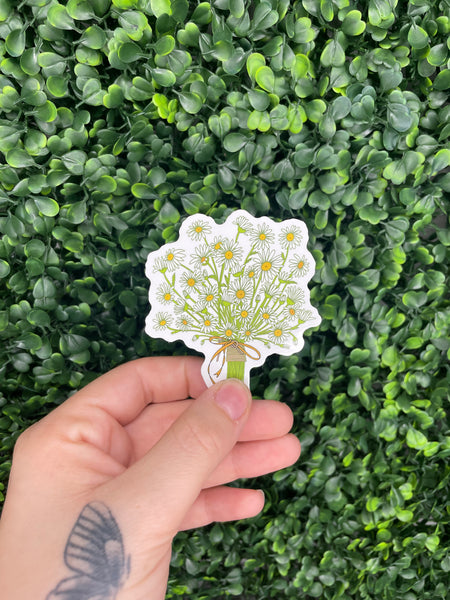 Daisy White Bouquet Sticker