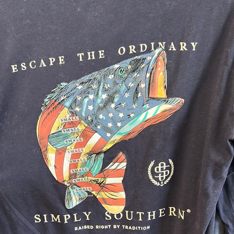 Simply Southern Long Sleeve USA Fish Tee