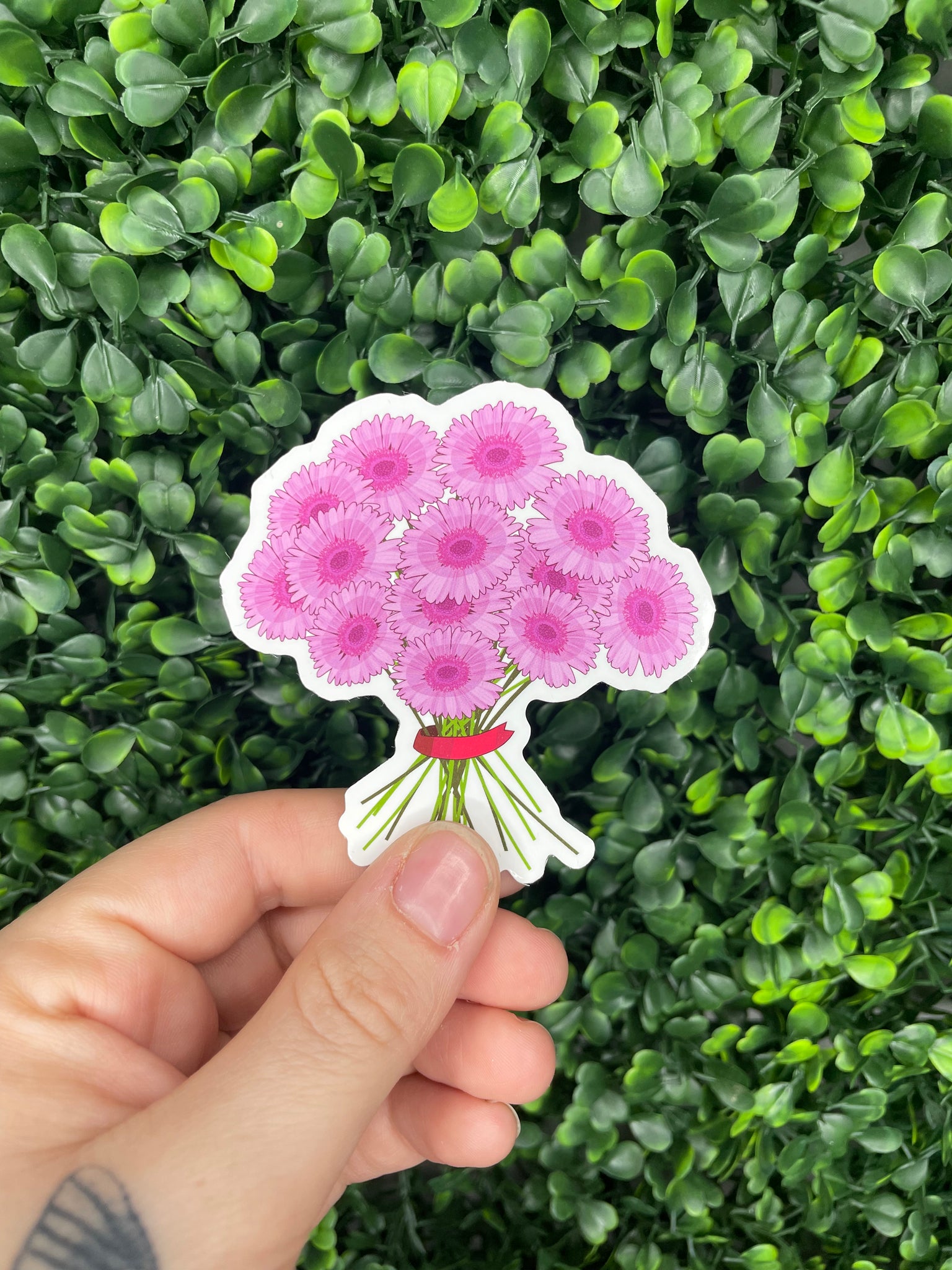 Daisy Purple Bouquet Sticker