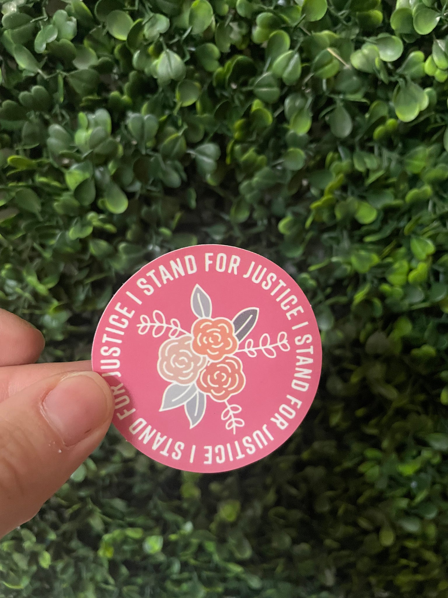 Trendy I Stand for Justice Sticker