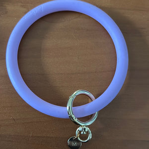 Silicone Thick Bangle Keychain Bracelet - Lavendar