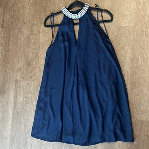 Navy Pearly Formal Dress