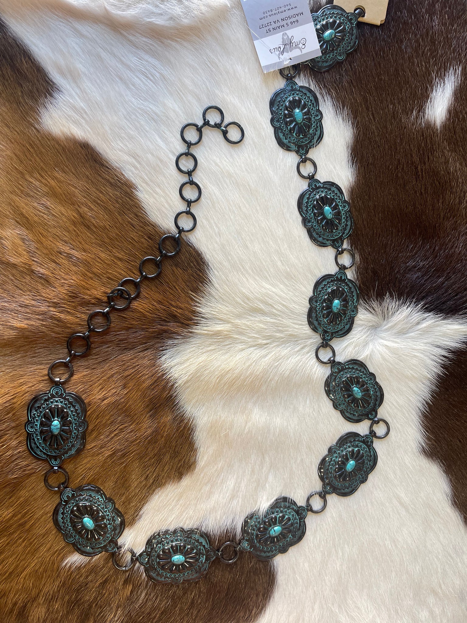 Turquoise Maricopa Springs Concho Belt