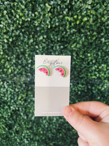 Watermelon Clay Studs