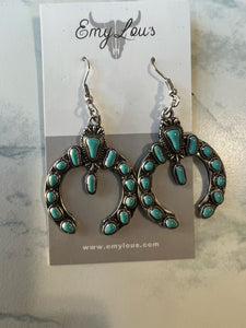 Turquoise and Burni Naja Earrings