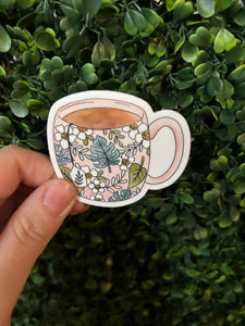 Floral Mug Sticker