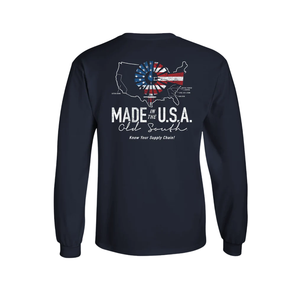 Old South Made In The USA Long Sleeve Tee