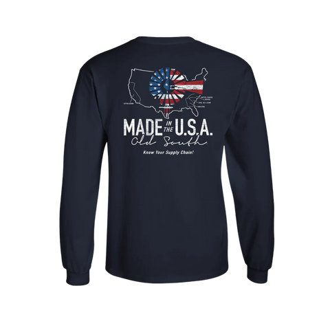 Old South Made In The USA Long Sleeve Tee