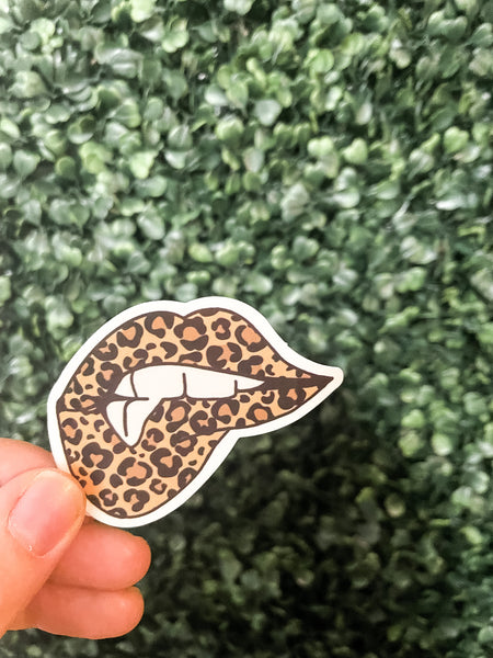 Cheetah Lip Sticker