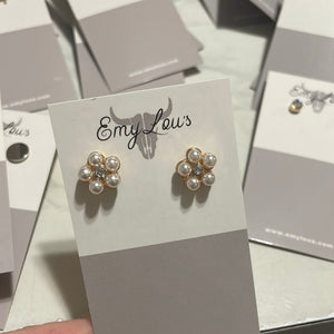 Simply Southern Flower Pearl Studs