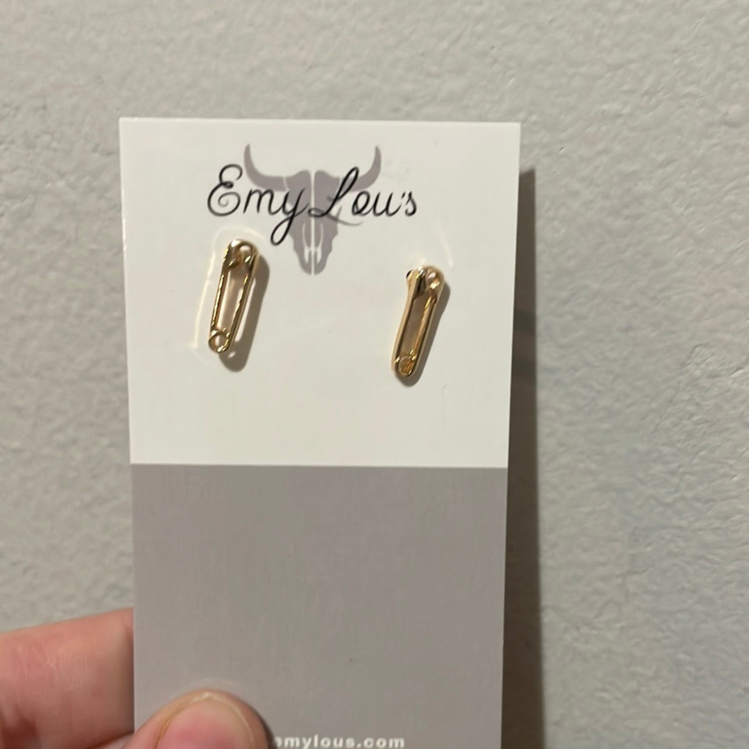 Simply Southern Gold Paperclip Studs