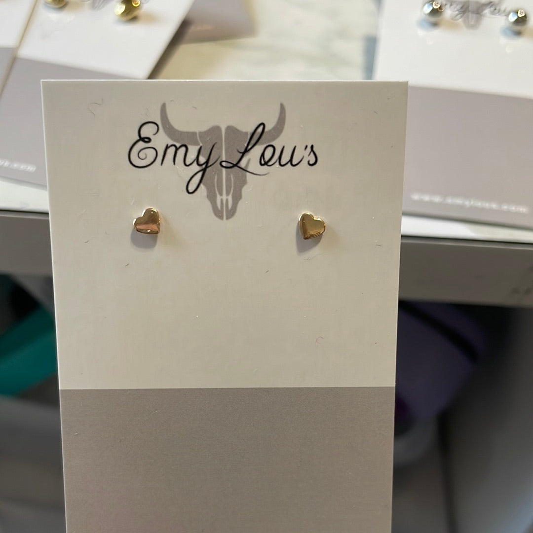 Simply Southern Gold Tiny Heart Stud