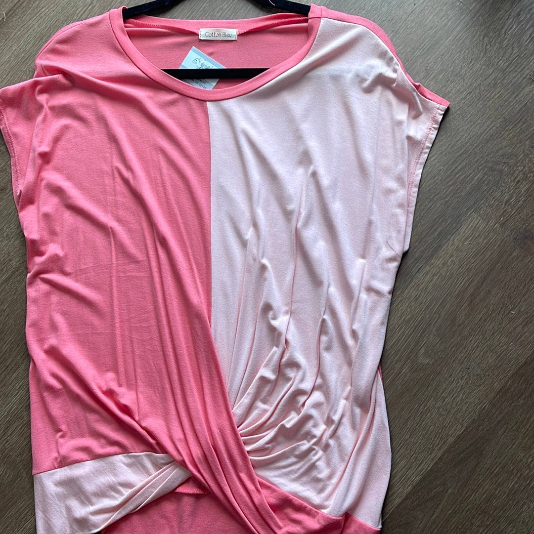 Two Tone Pink Top